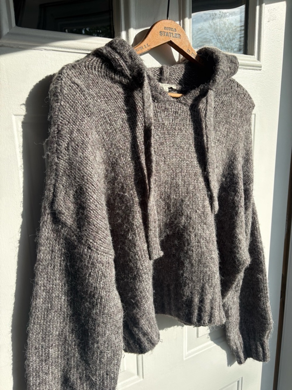 Z SUPPLY Cozy Women’s Gray Knit Oversized Pullover Hoodie Size L